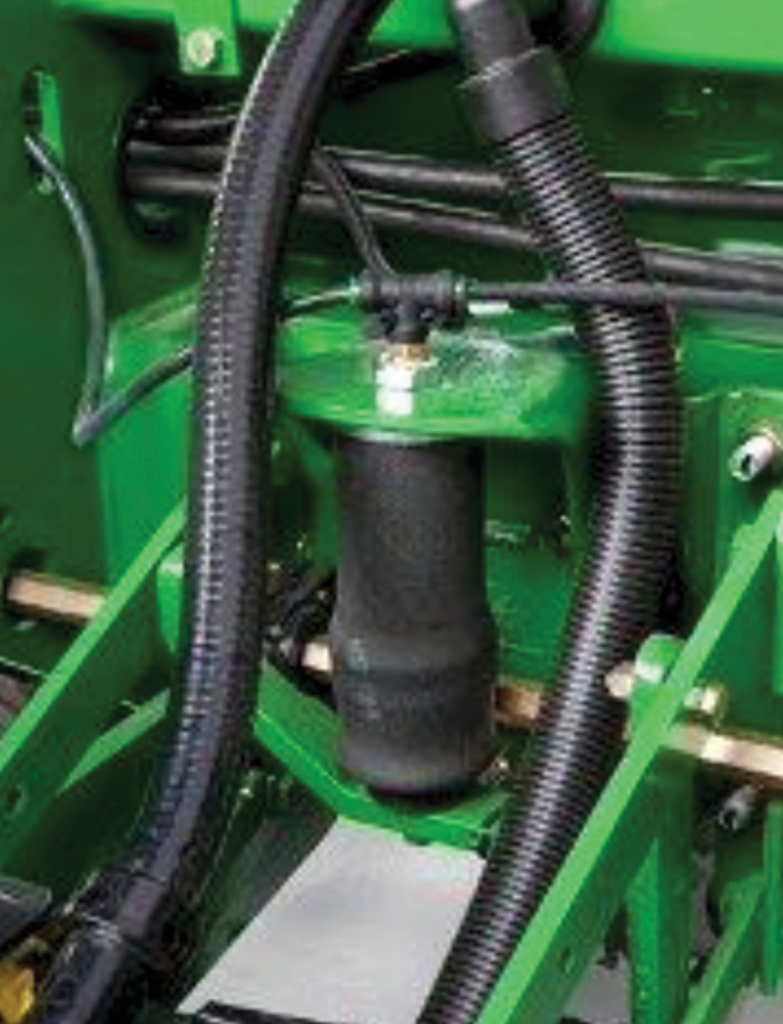 an image of pneumatic airbags on a commercial harvester.